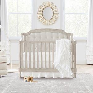 Ruffle Belgian Linen Crib Skirt